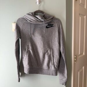 Gray Nike Funnel Neck Hoodie